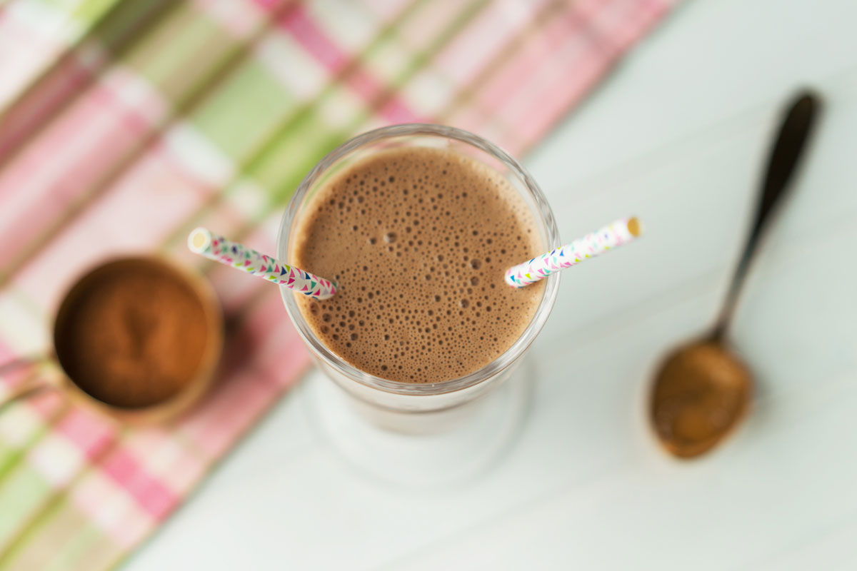 Batido de Chocolate e Banana com manteiga de amendoim